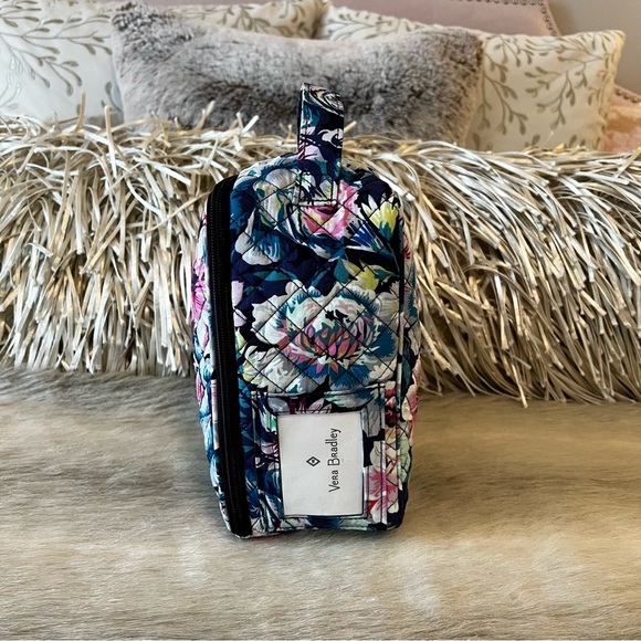 New VERA BRADLEY Garden Grove Iconic Lunch Bunch Bag Navy Navy Roses Insulated - Picture 6 of 9